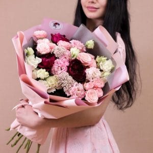 Букет с Пионовидной розой