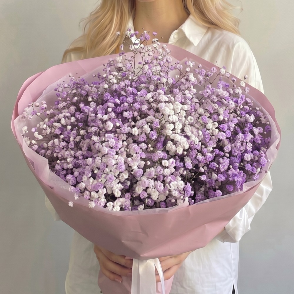 5 sirenevyh gipsofil 5 сиреневых гипсофил