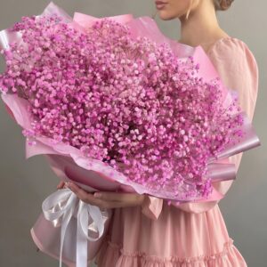 Букет 25 розовых гипсофил