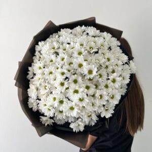большой букет хризантемы