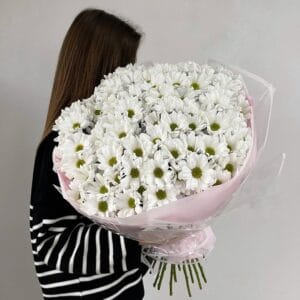 букет белой хризантемы