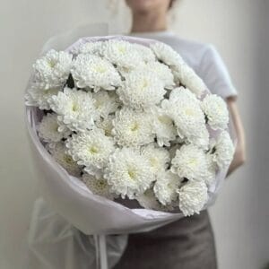 букет белых хризантем